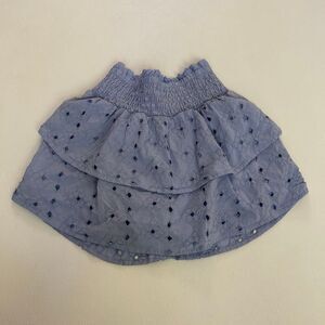 Abercrombie Kids Blue Eyelet Ruffle Skirt Size 9/10 Lightweight Cotton
